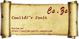 Csellár Zsolt névjegykártya